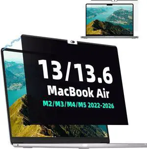 Magnetic Privacy Screen for MacBook Air 13.6/13 Inch (2022-2026, M2, M3, M4, M5),Removable Anti Glare Blue Light Filter for Mac 13.6In Laptop Privacy Filter Shield Protector Magnetic Privacy Screen for MacBook Air 13.6/13 Inch (2022-2026, M2, M3, M4, M5),Removable Anti Glare Blue Light Filter for Mac 13.6In Laptop Privacy Filter Shield Protector