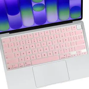 Keyboard Cover for 2026 MacBook Neo 13-inch A3404 (A18 Pro) & MacBook Air 13"/15" and MacBook Pro 14"/16" (M5 Chip), Premium Silicone Keyboard Protector Skin, US ANSI Layout, Light Pink Keyboard Cover for 2026 MacBook Neo 13-inch A3404 (A18 Pro) & MacBook Air 13"/15" and MacBook Pro 14"/16" (M5 Chip), Premium Silicone Keyboard Protector Skin, US ANSI Layout, Light Pink
