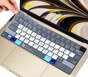 MacBook Shortcut Keyboard Cover for 2026-2023 MacBook Air 15.3" M5 M4 M3 M2 Chip A3241 A3114 A2941/Macbook Air 13.6 M5 M4 M3 M2 A3240 A3113 A2681, Macbook Neo Shortcut Hot Keys Keyboard Protector Skin MacBook Shortcut Keyboard Cover for 2026-2023 MacBook Air 15.3" M5 M4 M3 M2 Chip A3241 A3114 A2941/Macbook Air 13.6 M5 M4 M3 M2 A3240 A3113 A2681, Macbook Neo Shortcut Hot Keys Keyboard Protector Skin