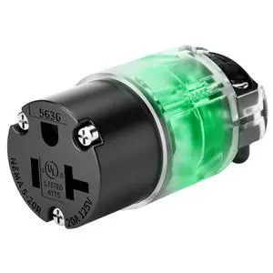 1 Pack 20 Amp Lighted Female Connector Extension Cord Repair Female End, Straight Blade Cord End Replacement, 20 Amp 125Volt, NEMA 5-20R, 2 Pole 3Wire Grounding,UL-Listed 1 Pack 20 Amp Lighted Female Connector Extension Cord Repair Female End, Straight Blade Cord End Replacement, 20 Amp 125Volt, NEMA 5-20R, 2 Pole 3Wire Grounding,UL-Listed