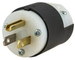 HBL5266C Plug, 15 amp, 125V, 5-15P, Black/White HBL5266C Plug, 15 amp, 125V, 5-15P, Black/White