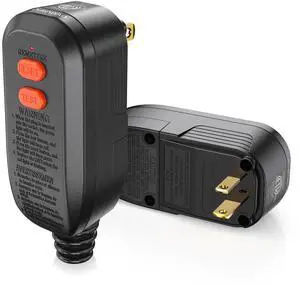 GFCI Replacement Plug Assembly Auto Reset 15 Amp 2 Prongs, 5 Years Warranty, Ground Fault Circuit Interrupter Safety Plug for Pressure Washer, Hot Tub, Air Conditioner, Hair Dryer - Black GFCI Replacement Plug Assembly Auto Reset 15 Amp 2 Prongs, 5 Years Warranty, Ground Fault Circuit Interrupter Safety Plug for Pressure Washer, Hot Tub, Air Conditioner, Hair Dryer - Black