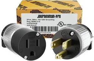 515PC LIT Lighted Plug & Connector Set 15 Amp 120-125 Volt, NEMA 5-15P + 5-15C, Straight Blade, Male Female Plug Replacement Cord Outlet Connector, Commercial Grade Power Indicator (1) 515PC LIT Lighted Plug & Connector Set 15 Amp 120-125 Volt, NEMA 5-15P + 5-15C, Straight Blade, Male Female Plug Replacement Cord Outlet Connector, Commercial Grade Power Indicator (1)
