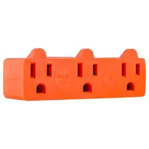 3-Outlet Extender, Grounded Wall Tap, 3-Prong, Multiple Plug, Power Splitter, Cruise Essentials, Use for Home Office School Dorm, UL Listed, Orange, 54541 3-Outlet Extender, Grounded Wall Tap, 3-Prong, Multiple Plug, Power Splitter, Cruise Essentials, Use for Home Office School Dorm, UL Listed, Orange, 54541