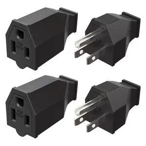 2 Sets Extension Cord Repair Ends Male and Female 3 Prong Replacement Plug End Connector 125V 15A Straight Blade Electrical Plug YY034 2 Sets Extension Cord Repair Ends Male and Female 3 Prong Replacement Plug End Connector 125V 15A Straight Blade Electrical Plug YY034