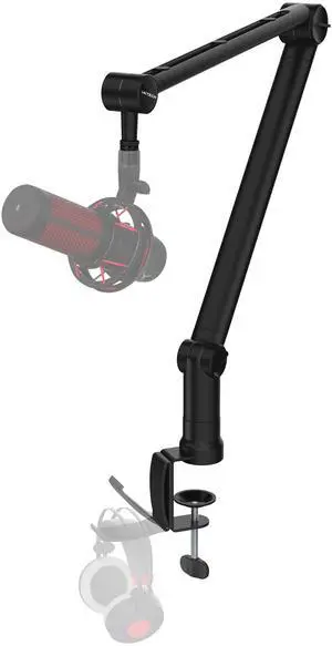 Microphone Boom Arm with Desk Mount, 360° Rotatable, Adjustable and Foldable Scissor Mounting for Podcast, Video Gaming, Radio and Studio Audio, Sturdy and Universal - Elegance Model Microphone Boom Arm with Desk Mount, 360° Rotatable, Adjustable and Foldable Scissor Mounting for Podcast, Video Gaming, Radio and Studio Audio, Sturdy and Universal - Elegance Model
