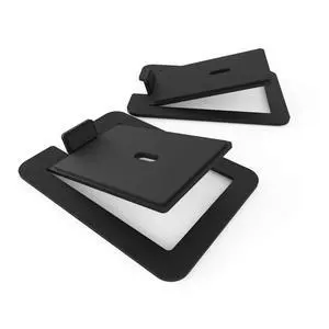 S6 Tilted Desktop Speaker Stands for Large Bookshelf Speakers & Full-Size 5-7 Studio Monitors | Supports 20 lbs | Damping Foam Padding | ¼-20 Mounting | Pair | Black S6 Tilted Desktop Speaker Stands for Large Bookshelf Speakers & Full-Size 5-7 Studio Monitors | Supports 20 lbs | Damping Foam Padding | ¼-20 Mounting | Pair | Black