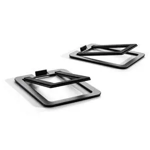 DS2M Metal Speaker Stands Pair Steel Desktop Speaker Stands for Bookshelf Speakers, Gaming and Studio Audio - Black DS2M Metal Speaker Stands Pair Steel Desktop Speaker Stands for Bookshelf Speakers, Gaming and Studio Audio - Black