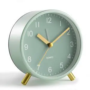 Analog Alarm Clock, 4 inch Super Silent Non Ticking Small Clock with Night Light, Battery Operated, Simple Design, Easy Setting for Office, Bedroom, Bedside, Desk, Teens, Elders, Adult, Green Analog Alarm Clock, 4 inch Super Silent Non Ticking Small Clock with Night Light, Battery Operated, Simple Design, Easy Setting for Office, Bedroom, Bedside, Desk, Teens, Elders, Adult, Green