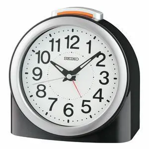 QHE211KLH Non Ticking Bedroom Alarm Clock, Black, 5 Inches QHE211KLH Non Ticking Bedroom Alarm Clock, Black, 5 Inches
