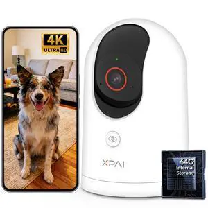 4K UHD Indoor Camera, 64G Built-in Storage No Subscription,Pet Camera Indoor with Phone App,Work as Baby Monitor/Cat/Dog Camera,360°Pan&Tilt,Two-Way Talk,Privacy Mode,AI Tracking/Detection 4K UHD Indoor Camera, 64G Built-in Storage No Subscription,Pet Camera Indoor with Phone App,Work as Baby Monitor/Cat/Dog Camera,360°Pan&Tilt,Two-Way Talk,Privacy Mode,AI Tracking/Detection