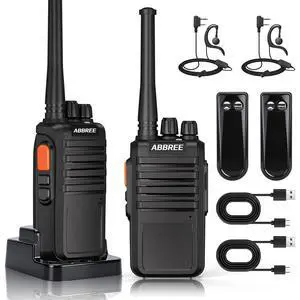 Walkie Talkies Long Range for Adults with Earpieces,Rechargeable Portable Family Walky Talky Handheld VOX Two Way Radios With1500mAh Battery and USB-C Charger for Hiking Camping Cruise,2 Pack Walkie Talkies Long Range for Adults with Earpieces,Rechargeable Portable Family Walky Talky Handheld VOX Two Way Radios With1500mAh Battery and USB-C Charger for Hiking Camping Cruise,2 Pack