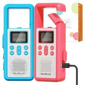 Rechargeable Walkie Talkies for Kids 2 Pack, 3 Miles Long Range 22 CH Two Way Radio with VOX & NOAA Weather Alert Flashlight, Birthday Gifts for 3-12 Year Old Boys Girls Outdoor Camping Hiking Toys Rechargeable Walkie Talkies for Kids 2 Pack, 3 Miles Long Range 22 CH Two Way Radio with VOX & NOAA Weather Alert Flashlight, Birthday Gifts for 3-12 Year Old Boys Girls Outdoor Camping Hiking Toys