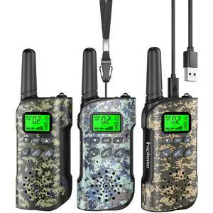 Walkie Talkies for Kids, Rechargeable Long Range 3 Pack, Camouflage Kids Toys for Boys Girls Ages 3-12, 2 Way Radio Toy, Outdoor Adventure Toys, Camping Hiking Gear, Birthday Gifts for Kids Walkie Talkies for Kids, Rechargeable Long Range 3 Pack, Camouflage Kids Toys for Boys Girls Ages 3-12, 2 Way Radio Toy, Outdoor Adventure Toys, Camping Hiking Gear, Birthday Gifts for Kids