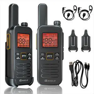 FRS Rechargeable Walkie Talkies for Adults with Earpieces, Long Range Two-Way Radios, 10+ Features, VOX, SOS, 4-Day Standby - Ideal for Restaurant, Retail, Hospitality & Outdoor FRS Rechargeable Walkie Talkies for Adults with Earpieces, Long Range Two-Way Radios, 10+ Features, VOX, SOS, 4-Day Standby - Ideal for Restaurant, Retail, Hospitality & Outdoor
