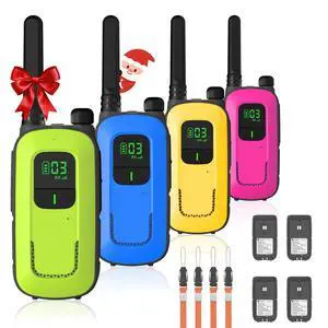 FS-T3 Walkie Talkies for Adults Kids Long Range 4 Pack Rechargeable Walky Talky FRS Two Way Radio, 22 Channels License Free USB Charging with Flashlight Boys Girls Gift for Camping Hiking FS-T3 Walkie Talkies for Adults Kids Long Range 4 Pack Rechargeable Walky Talky FRS Two Way Radio, 22 Channels License Free USB Charging with Flashlight Boys Girls Gift for Camping Hiking