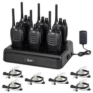 5.5-Mile Walkie Talkies Long Range with 6 Way Multi Unit Charger 5.5-Mile Walkie Talkies Long Range with 6 Way Multi Unit Charger