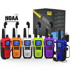 Walkie Talkies Rechargeable for Adults Long Range with Earpiece NOAA Weather Alert, Multi-purpose 2 Way Radio 6 Pack for Team Work Senior Care Kid Adventure Family Camping Hiking Skiing Cruise Walkie Talkies Rechargeable for Adults Long Range with Earpiece NOAA Weather Alert, Multi-purpose 2 Way Radio 6 Pack for Team Work Senior Care Kid Adventure Family Camping Hiking Skiing Cruise