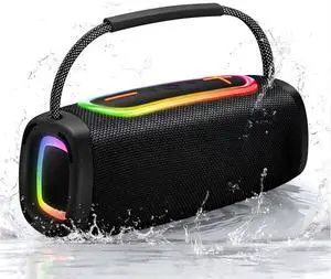 Outdoor Bluetooth Speaker, 90W Peak Loud Sound, Deep Bass, IPX7 Waterproof, 40H Playtime with Lights, Portable Speaker for Work, Garage, Outdoor, Beach,Travel Hiking Camping Outdoor Bluetooth Speaker, 90W Peak Loud Sound, Deep Bass, IPX7 Waterproof, 40H Playtime with Lights, Portable Speaker for Work, Garage, Outdoor, Beach,Travel Hiking Camping