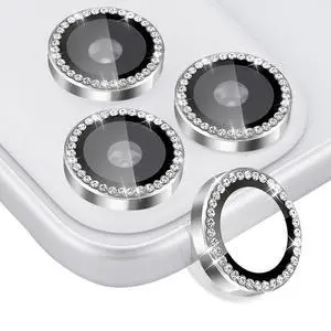 Camera Lens Protector for iPhone 17 Pro/17 Pro Max, Aluminum Alloy Tempered Glass Lens Protector with Installation Frame Fits for iPhone 17 Pro/17 Pro Max (Diamond Silver) Camera Lens Protector for iPhone 17 Pro/17 Pro Max, Aluminum Alloy Tempered Glass Lens Protector with Installation Frame Fits for iPhone 17 Pro/17 Pro Max (Diamond Silver)
