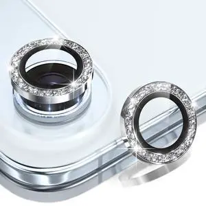 Camera Lens Protector for iPhone Air, Glitter Bling Aluminum Alloy Metal Ring, 9H Tempered Glass Camera Cover Screen Protector Accessories, Anti-Scratch, Silver Camera Lens Protector for iPhone Air, Glitter Bling Aluminum Alloy Metal Ring, 9H Tempered Glass Camera Cover Screen Protector Accessories, Anti-Scratch, Silver