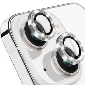 for iPhone 15 & iPhone 15 Plus Camera Lens Protector, Bling Glitter Diamond Lens Cover 9H Tempered Glass Camera Cover Anti Scratch Shockproof Screen Protector Individual Metal Lens Ring - 2PCS for iPhone 15 & iPhone 15 Plus Camera Lens Protector, Bling Glitter Diamond Lens Cover 9H Tempered Glass Camera Cover Anti Scratch Shockproof Screen Protector Individual Metal Lens Ring - 2PCS