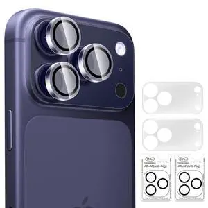 2 Pack Camera Lens Protector Individual Anti Shatter Lens Protector + 2 Pcs Rear Back Camera Hollow Lens Protector Matte Guard Film for iPhone 17 Pro Max Only - Transparent 2 Pack Camera Lens Protector Individual Anti Shatter Lens Protector + 2 Pcs Rear Back Camera Hollow Lens Protector Matte Guard Film for iPhone 17 Pro Max Only - Transparent