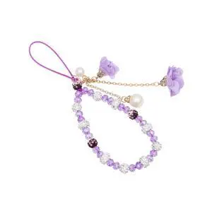 Purple Cell Phone Straps Crystal Flower Lanyard Charms- Decoration Pendant Accessories Cute Keychain for Car Key, Slip Mobile Phone Wrist Chain String Hanging Cord for Camera Handbag Purple Cell Phone Straps Crystal Flower Lanyard Charms- Decoration Pendant Accessories Cute Keychain for Car Key, Slip Mobile Phone Wrist Chain String Hanging Cord for Camera Handbag