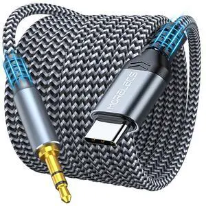 Aux to USB C, 3.3ft Aux Cord to USB C Compatible with iPhone 15/16/17, Galaxy S24/S23, iPad Pro, Pixel - Type C to 3.5mm Cord for Car, Headphones, Speakers Aux to USB C, 3.3ft Aux Cord to USB C Compatible with iPhone 15/16/17, Galaxy S24/S23, iPad Pro, Pixel - Type C to 3.5mm Cord for Car, Headphones, Speakers
