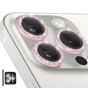Camera Lens Protector for iPhone 14 Pro/iPhone 14 Pro Max, Individual Tempered Glass Aluminum Alloy Ring Lens Cover with Installation Tray Fit for iPhone 14 Pro/14 Pro Max Diamond Pink Camera Lens Protector for iPhone 14 Pro/iPhone 14 Pro Max, Individual Tempered Glass Aluminum Alloy Ring Lens Cover with Installation Tray Fit for iPhone 14 Pro/14 Pro Max Diamond Pink