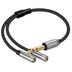 6.35mm to Double 3.5mm Headphone Y Adapter,6.35mm 1/4 Inch TRS Male to Dual 3.5mm 1/8 Inch TRS Female Stereo Audio Y Splitter Cable for Headphones, Guitar, Speakers, Amplifiers, Mixers-1Feet/12 Inch 6.35mm to Double 3.5mm Headphone Y Adapter,6.35mm 1/4 Inch TRS Male to Dual 3.5mm 1/8 Inch TRS Female Stereo Audio Y Splitter Cable for Headphones, Guitar, Speakers, Amplifiers, Mixers-1Feet/12 Inch