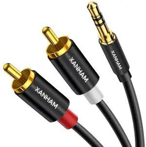 3.5mm to 2RCA Adapter Cable 3.3 Feet /1m Aux TRS 1/8 Inch Jack to 2 RCA Male to Male Y Splitter Cord for Hi-Fi System, Phone, Speaker, MP3, Tablet, HDTV 3.5mm to 2RCA Adapter Cable 3.3 Feet /1m Aux TRS 1/8 Inch Jack to 2 RCA Male to Male Y Splitter Cord for Hi-Fi System, Phone, Speaker, MP3, Tablet, HDTV