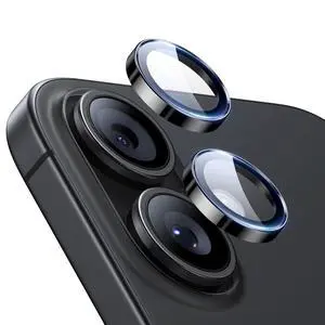 Camera Lens Protector for iPhone 17/iPhone 16/iPhone 16 Plus, Ultra-tough HD Individual Lens Protectors, Ultra-thin Tempered Glass, 1 Pack, Black Camera Lens Protector for iPhone 17/iPhone 16/iPhone 16 Plus, Ultra-tough HD Individual Lens Protectors, Ultra-thin Tempered Glass, 1 Pack, Black