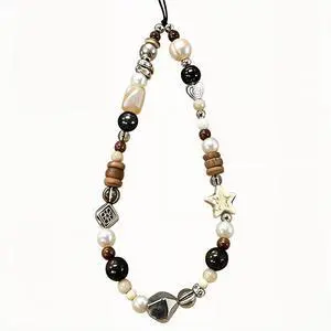 Vintage Brown Beaded Phone Charm Wrist Strap Star Heart Pearl Phone Chain Wristlet Short Camera Charm Strap Cute Beaded Wristlet Keychain Cellphone Charms Aesthetic Cellphone Wrist Lanyard for Women Vintage Brown Beaded Phone Charm Wrist Strap Star Heart Pearl Phone Chain Wristlet Short Camera Charm Strap Cute Beaded Wristlet Keychain Cellphone Charms Aesthetic Cellphone Wrist Lanyard for Women