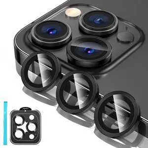 Camera Lens Protector Compatible for iPhone 17 Pro Max/17 Pro/15 Pro Max/15 Pro/16 Pro Max/16 Pro/14 Pro Max/14 Pro, Metal Tempered Glass Cover Camera Screen Protector Accessories,Case Friendly Camera Lens Protector Compatible for iPhone 17 Pro Max/17 Pro/15 Pro Max/15 Pro/16 Pro Max/16 Pro/14 Pro Max/14 Pro, Metal Tempered Glass Cover Camera Screen Protector Accessories,Case Friendly