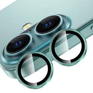 for iPhone 16 Plus/iPhone 16 Camera Lens Protector, Individual Anti Scratch Metal Ring Tempered Glass Camera Screen Protector for iPhone 16 Accessories, Case Friendly (Teal) for iPhone 16 Plus/iPhone 16 Camera Lens Protector, Individual Anti Scratch Metal Ring Tempered Glass Camera Screen Protector for iPhone 16 Accessories, Case Friendly (Teal)