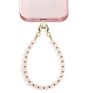 Lostars Handmade Gemstone Beaded Phone Wrist Strap with Tether Tab Detachable Hands-Free Bracelet for iPhone & Samsung (Rose Quartz) Lostars Handmade Gemstone Beaded Phone Wrist Strap with Tether Tab Detachable Hands-Free Bracelet for iPhone & Samsung (Rose Quartz)
