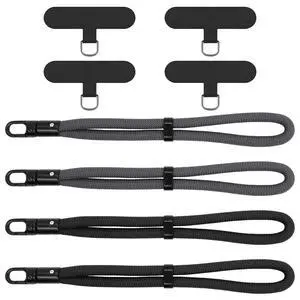 4Pcs Phone Wrist Strap with Tether Tabs, Lanyard for Phone with Ultra-Thin 0.015" Phone Tab, Adjustable Wristlet Strap 360°Rotating, Wrist Lanyard for Running Cycling Outdoor 4Pcs Phone Wrist Strap with Tether Tabs, Lanyard for Phone with Ultra-Thin 0.015" Phone Tab, Adjustable Wristlet Strap 360°Rotating, Wrist Lanyard for Running Cycling Outdoor