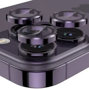 Designed for iPhone 14 Pro Max Camera Lens Protector, for iPhone 14 Pro Camera Lens Protector, Individual Metal Anti Scratch HD Clear Case Friendly Tempered Glass Camera Cover, 1 Set (Purple) Designed for iPhone 14 Pro Max Camera Lens Protector, for iPhone 14 Pro Camera Lens Protector, Individual Metal Anti Scratch HD Clear Case Friendly Tempered Glass Camera Cover, 1 Set (Purple)