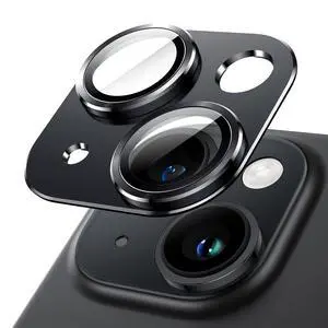 Camera Lens Protector for iPhone 15 6.1-Inch and iPhone 15 Plus 6.7-Inch, Full Coverage 9H Tempered Glass Ring Cover, Matte Metal Plate, Case Friendly, 1-Pack (Midnight) Camera Lens Protector for iPhone 15 6.1-Inch and iPhone 15 Plus 6.7-Inch, Full Coverage 9H Tempered Glass Ring Cover, Matte Metal Plate, Case Friendly, 1-Pack (Midnight)