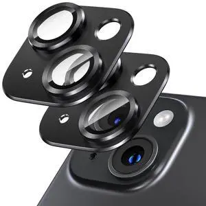 [2 Pack Camera Lens Protector for iPhone 14/14 Plus,9H Tempered Glass,Aviation Aluminum Plate Cover,Night Circle,No Bubble,HD Clarity,Case Friendly,Easy Installation-Black [2 Pack Camera Lens Protector for iPhone 14/14 Plus,9H Tempered Glass,Aviation Aluminum Plate Cover,Night Circle,No Bubble,HD Clarity,Case Friendly,Easy Installation-Black