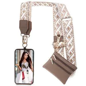 Clip and Go Strap for Phone with Wallet Crossbody, Phone Strap with Zippered Wallet, Adjustable Anti Theft Cellphone Lanyard for Women, Cellphone Chain Accessories,Multicolor 5 Clip and Go Strap for Phone with Wallet Crossbody, Phone Strap with Zippered Wallet, Adjustable Anti Theft Cellphone Lanyard for Women, Cellphone Chain Accessories,Multicolor 5