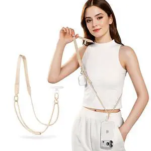 Phone Lanyard Crossbody & Neck, Adjustable Wide Strap with Anti-Loss Lock for iPhone Samsung - Universal Hands Free Phone Lanyard Crossbody & Neck, Adjustable Wide Strap with Anti-Loss Lock for iPhone Samsung - Universal Hands Free