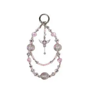 Fairy Aesthetic Beaded Phone Charm Strap with Glitter Crystal Beads, Cute Double-Layer Wrist Chain with Angel Wand Pendant, Trendy Girly Phone Strap for Case, Bag Charm & AirPods Decoration Fairy Aesthetic Beaded Phone Charm Strap with Glitter Crystal Beads, Cute Double-Layer Wrist Chain with Angel Wand Pendant, Trendy Girly Phone Strap for Case, Bag Charm & AirPods Decoration