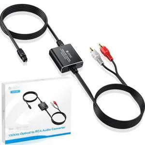 Professional 192KHZ Optical to RCA Audio Adapter-7 FT Cable Long Professional 192KHZ Optical to RCA Audio Adapter-7 FT Cable Long