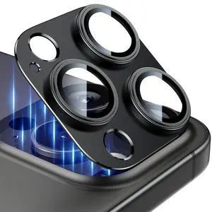 Upgrade 2 Pack for iPhone 15 Pro/iPhone 15 Pro Max Camera Lens Protector, Aluminum Alloy Metal matte Case Tempered Glass Camera Screen Cover, Scratch Resistant Case Friendly (Black) Upgrade 2 Pack for iPhone 15 Pro/iPhone 15 Pro Max Camera Lens Protector, Aluminum Alloy Metal matte Case Tempered Glass Camera Screen Cover, Scratch Resistant Case Friendly (Black)