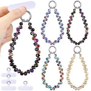 4 Pack Phone Wrist Strap Beaded Cell Phone Lanyards Wrist Charms with Tether Tab Bling Cellphone Wristlet Bracelet Strap for Women (Deep,Crystal) 4 Pack Phone Wrist Strap Beaded Cell Phone Lanyards Wrist Charms with Tether Tab Bling Cellphone Wristlet Bracelet Strap for Women (Deep,Crystal)
