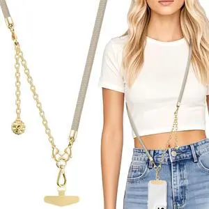 2 In 1 Adjustable Phone Lanyard Crossbody Extended Phone Chain and Wrist Strap With Metal Tether Tab For All Phones Heavy-Duty iPhone Lanyard Chain for women shopping travelling & Travel 2 In 1 Adjustable Phone Lanyard Crossbody Extended Phone Chain and Wrist Strap With Metal Tether Tab For All Phones Heavy-Duty iPhone Lanyard Chain for women shopping travelling & Travel