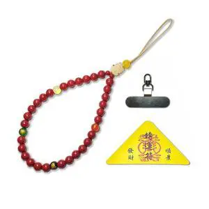Lucky Money Feng Shui Phone Charm, Natural Cinnabar Agate Beaded Wrist Strap, 5 Wealth Deities & Om Mani Padme Hum, Universal Phone Camera Bag Strap, Birthday Gift Lucky Money Feng Shui Phone Charm, Natural Cinnabar Agate Beaded Wrist Strap, 5 Wealth Deities & Om Mani Padme Hum, Universal Phone Camera Bag Strap, Birthday Gift