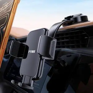 Car Dashboard Phone Holder for Windshield - Tesla Touch Screen Phone Mount with 360° Adjustable Aluminum Arm & Nano Adhesive Base for iPhone 17 Pro Max and All 4-7inch Smartphone (Black) Car Dashboard Phone Holder for Windshield - Tesla Touch Screen Phone Mount with 360° Adjustable Aluminum Arm & Nano Adhesive Base for iPhone 17 Pro Max and All 4-7inch Smartphone (Black)